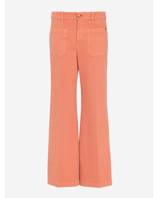 Chloé Orange Cropped Bootcut Jeans