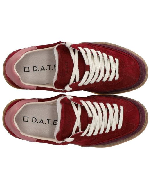 Date Sporty Colored Burgundy Sneaker