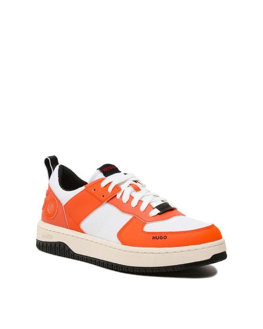 BOSS by HUGO BOSS Kilian Tennis Low-top Sneakers in Orange for Men | Lyst