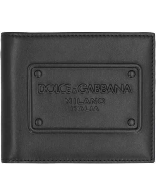 Dolce & Gabbana Gray Calf Leather Wallet for men