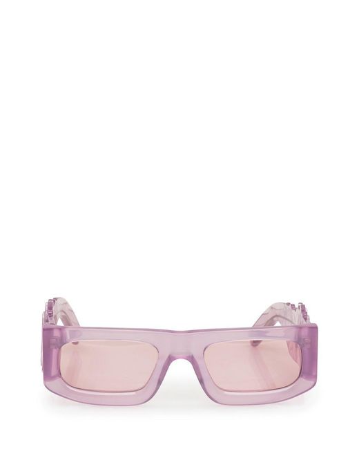 Evangelisti Pink Sunglasses With Flames
