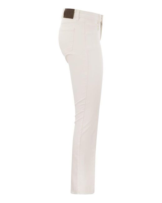 Fay White 5-Pocket Trousers