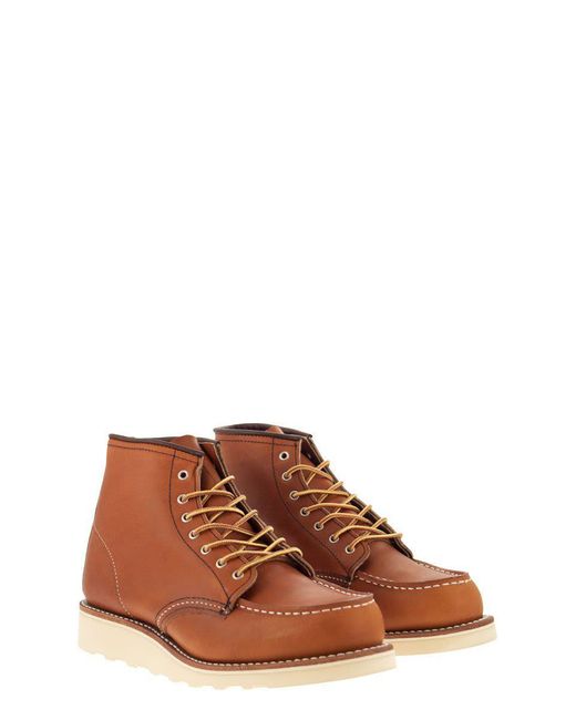 Red Wing Brown Classic Moc - Leather Lace-up Boot