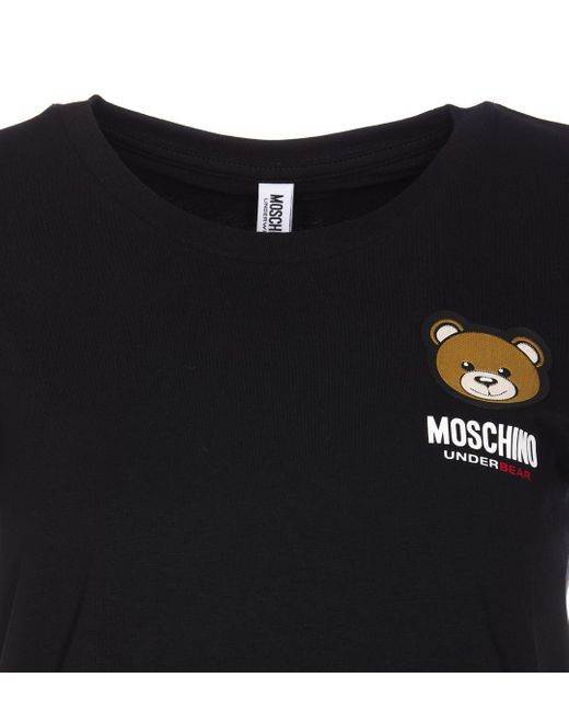 Moschino Black T-shirts And Polos
