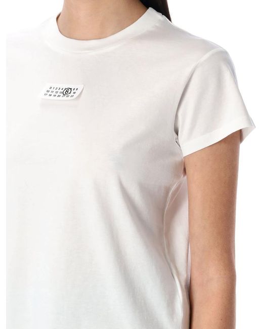 MM6 by Maison Martin Margiela Blue Numeric Cotton Jersey T-Shirt