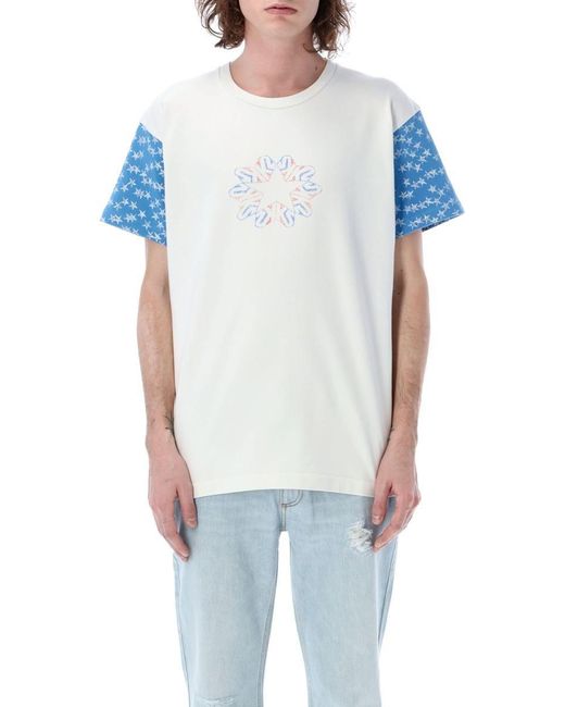 ERL T-shirt With Graphic Prints At Sleeves in Blue for Men | Lyst