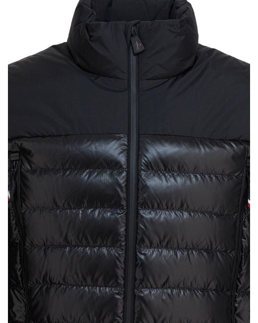 Moncler Black Lightweight Down Jacket With Logo for men