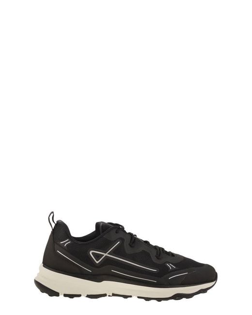 Herno Black Nylon Trainers With Rubberised Details for men