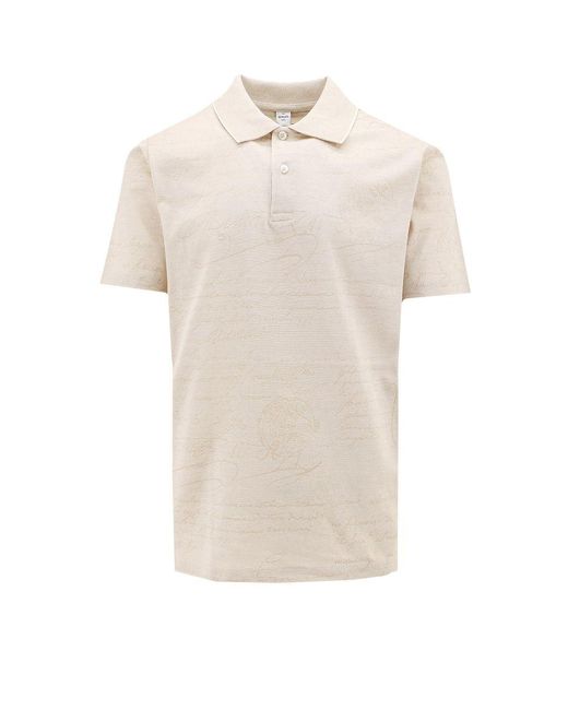 Berluti White 'Scritto' Polo Shirt for men