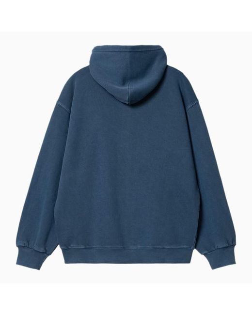 Carhartt Blue Nelson Hooded And Zipped Sweatshirt for men
