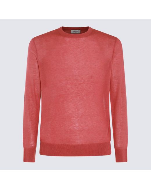 Piacenza Cashmere Pink Red Silk Knitwear for men