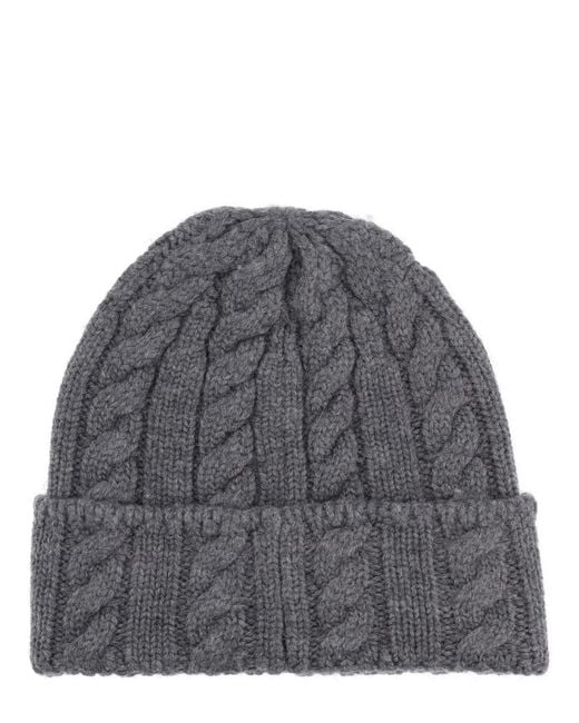 Bally Gray Wool Cap for men