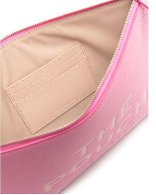 Marc Jacobs Pink 'The Large Pouch' Clutch With Engraved Logo