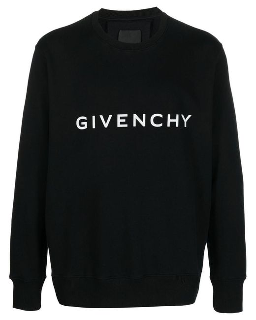 Givenchy Black Logo Cotton Sweatshirt for men