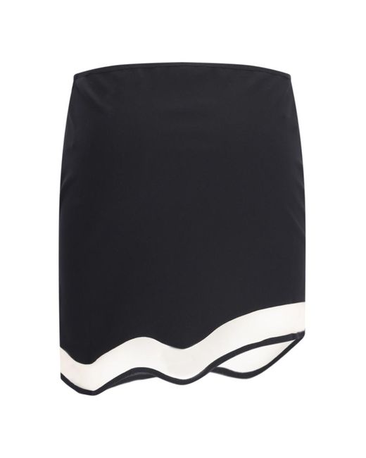 Nensi Dojaka Black Asymmetrical Skirt