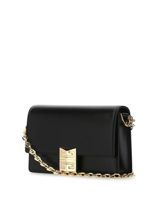 Givenchy Black Leather Small 4g Shoulder Bag