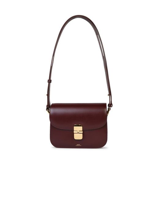 A.P.C. White Small 'Grace' 'Gae Vino' Smooth Leather Bag