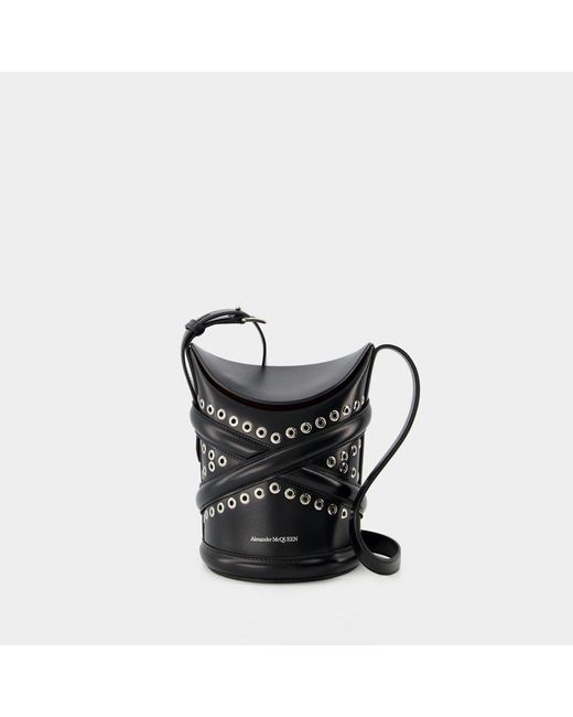 Alexander McQueen Black The Curve Hobo Bag