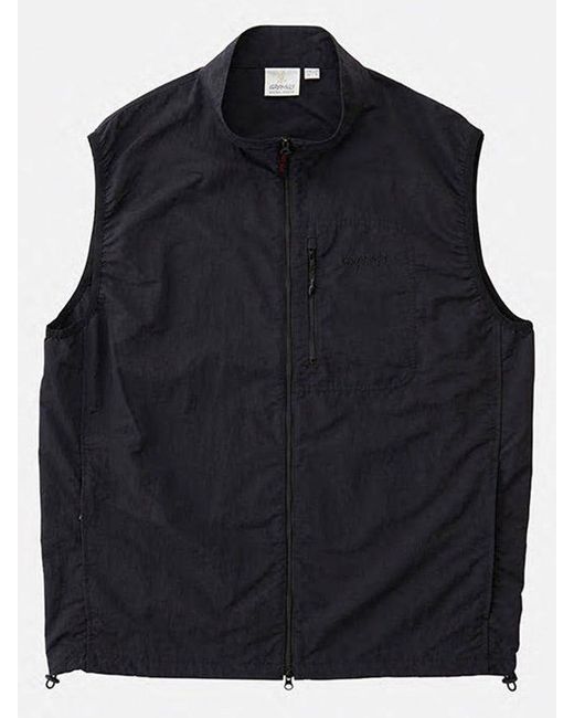 Gramicci Blue Nylon Vest Clothing for men