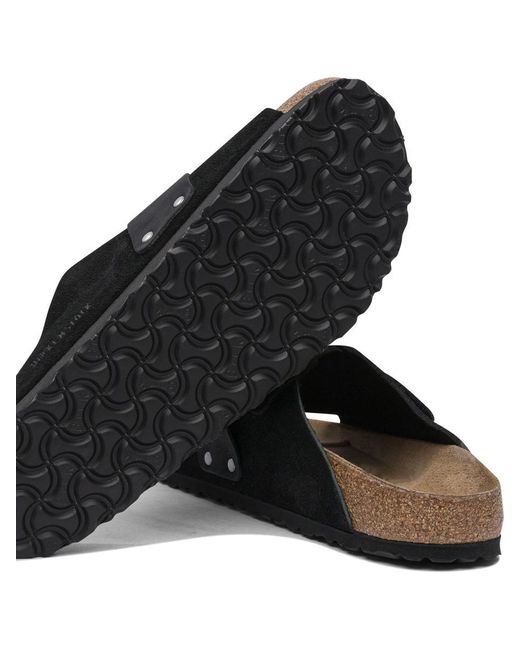 Birkenstock Black "Kyoto" Slides for men