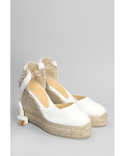 Castaner White Carina-8Ed-001 Wedges