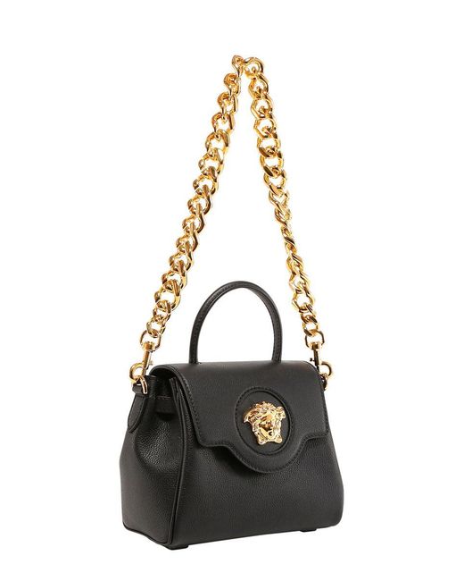 Versace Black 'La Medusa' Handbag With Logo Detail