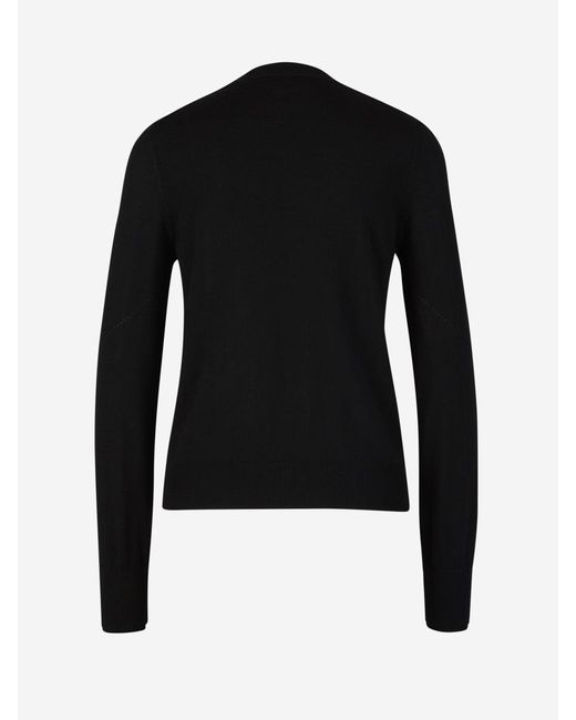 Victoria Beckham Black Plain Wool Sweater