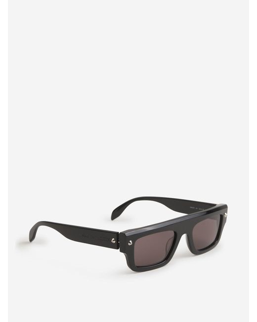Alexander McQueen Gray Rectangular Sunglasses
