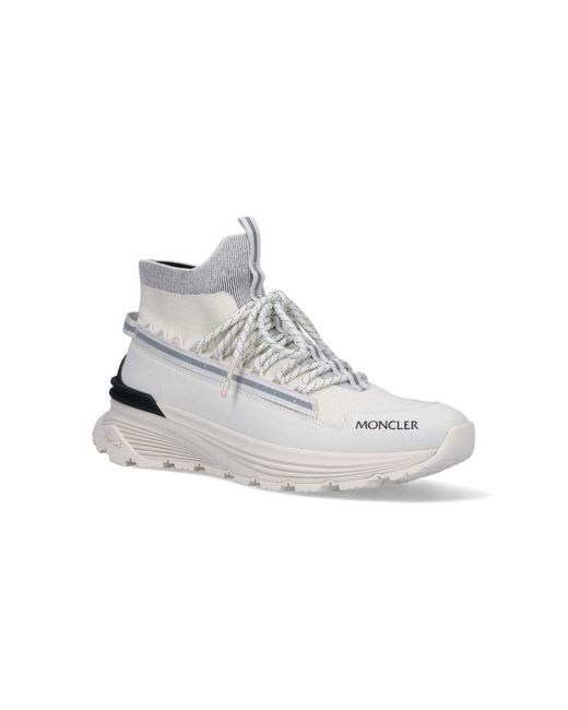 Moncler White Sneakers "monte Runner" for men
