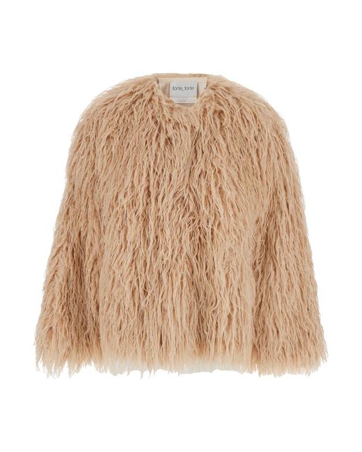 Forte Forte Natural Jacket With Hidden Fastening And Internal Lining