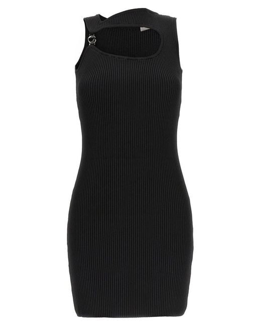 Coperni Black 'Knitted Cut-Out' Mini Dress