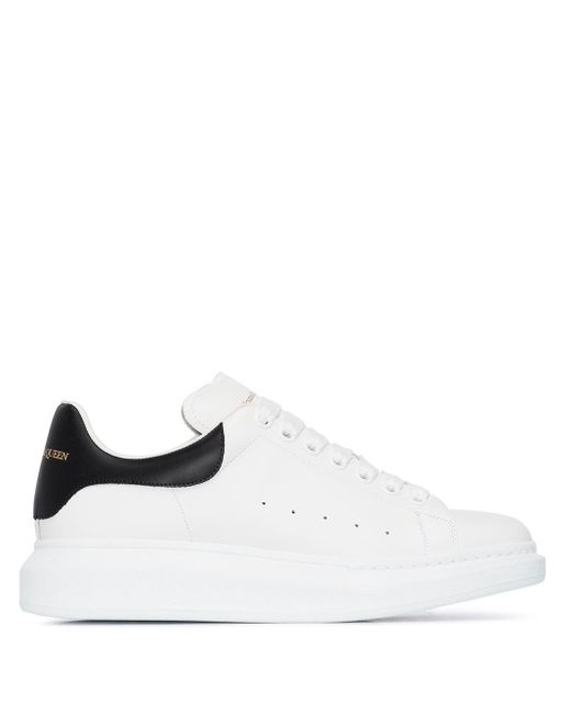 alexander mcqueen black leather sneakers
