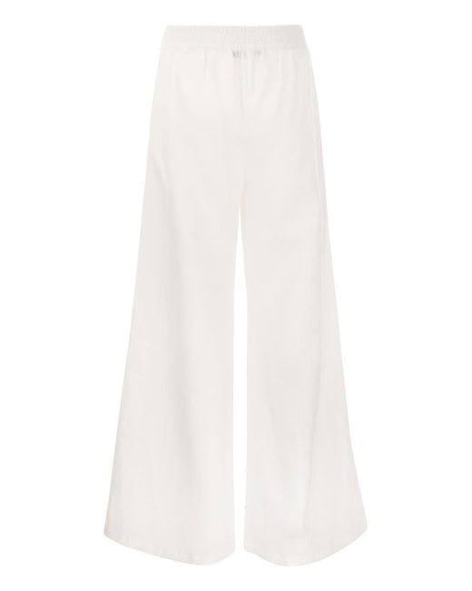 Fabiana Filippi White Linen Wide Trousers