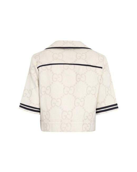 Gucci Natural Cotton-linen Blend Jacket