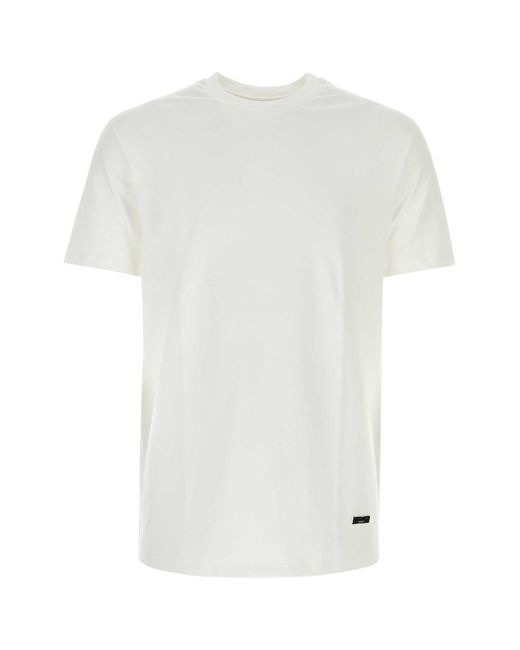 Jil Sander White Cotton T-Shirt for men