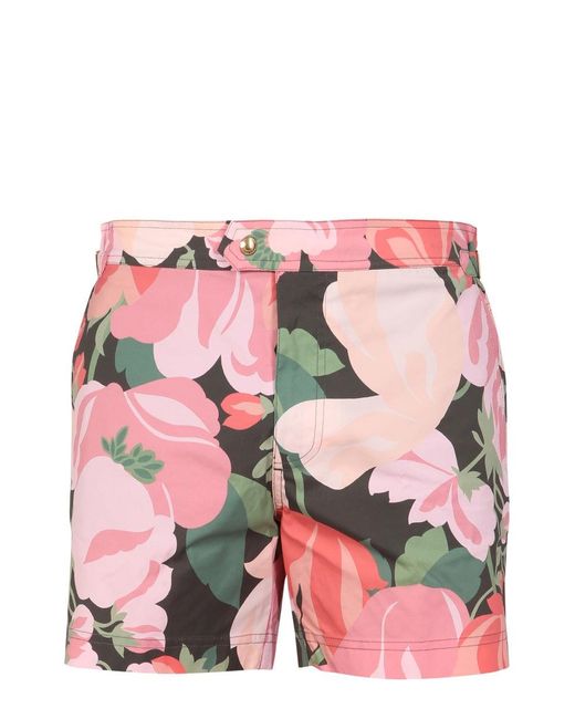Tom Ford Synthetic Swimsuit With Floral Pattern in Pink for Men | Lyst