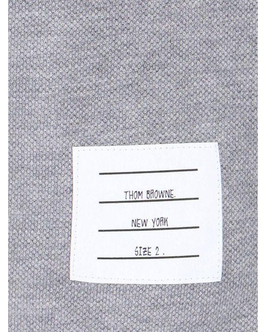 Thom Browne Gray Logo Tape T-Shirt for men