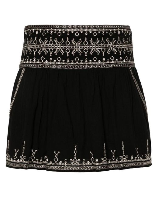 Isabel Marant Black Cotton Miniskirt