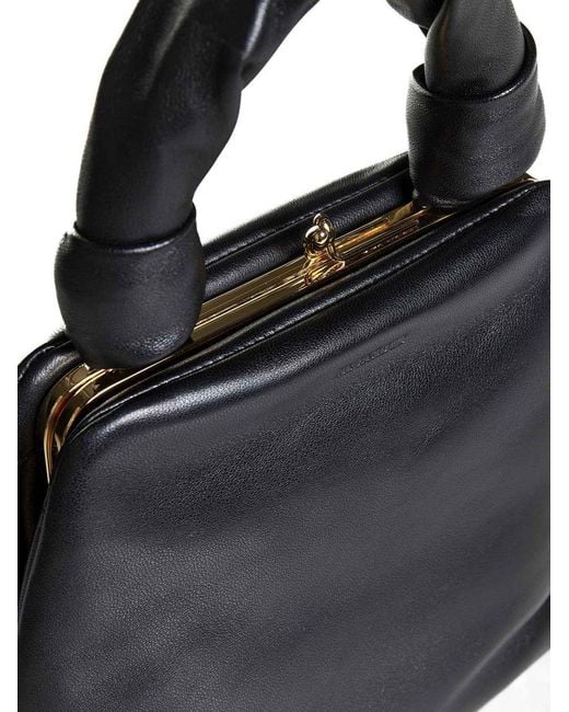 Jil Sander Black 'Goji Square' Small Leather Bag