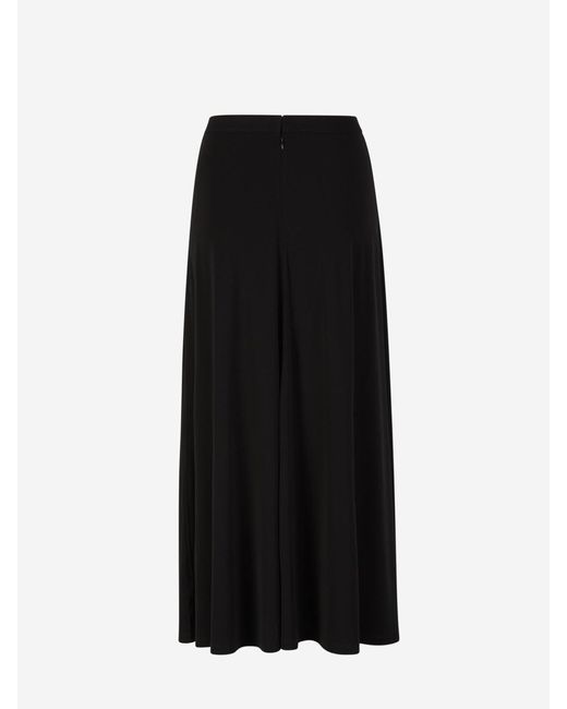 Totême  Black Flowy Midi Skirt