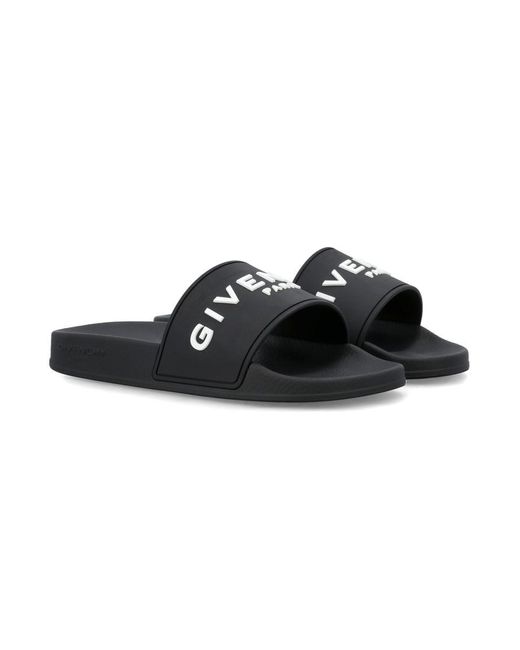Givenchy Black Slide Flat Sandals