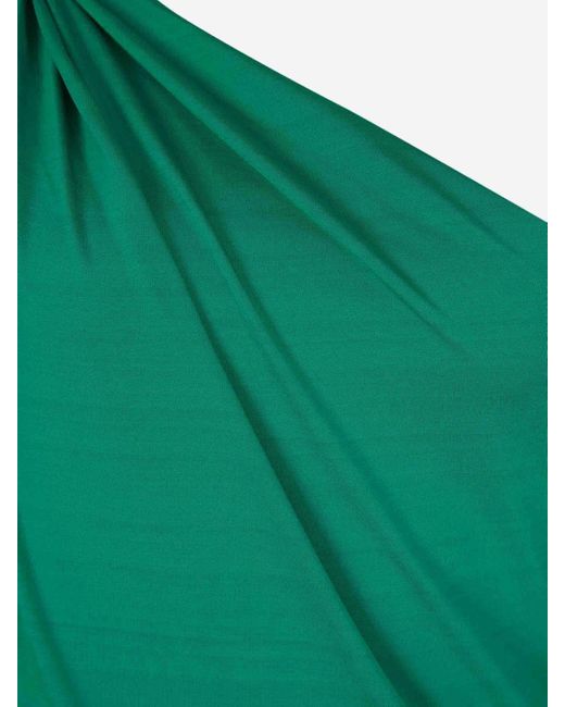 Safiyaa Green Maxi Asymmetrical Dress
