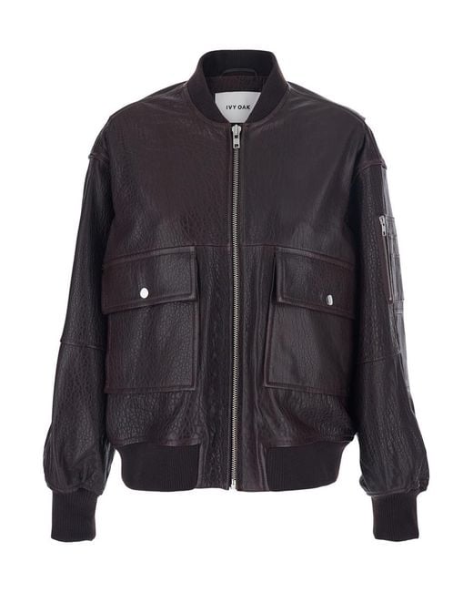 IVY & OAK Blue Bordeaux Jacket With Stand-Up Collar And Patch Pockets