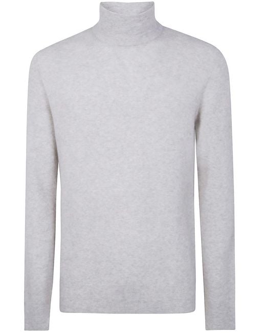 Roberto Collina Gray Long Sleeves Turtle Neck Sweater for men