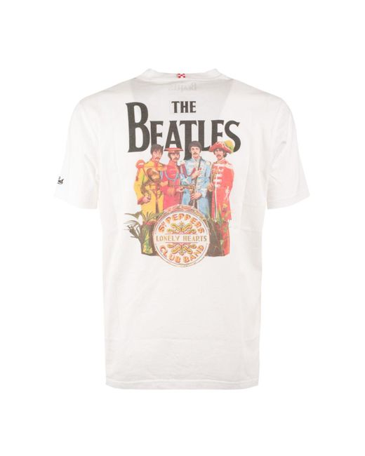 Saint Barth White T-Shirt With The Beatles Special Edition Print for men