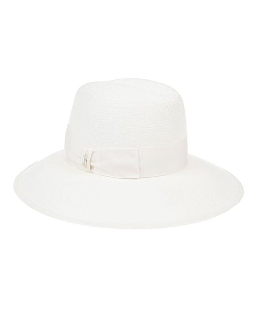 Borsalino White Claudette Panama Hat