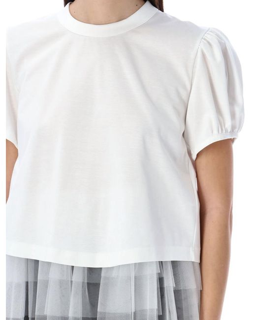 Noir Kei Ninomiya White T-Shirt Tulle