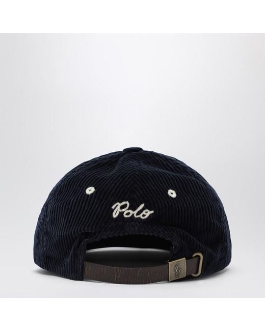 Polo Ralph Lauren Blue Corduroy Baseball Cap for men
