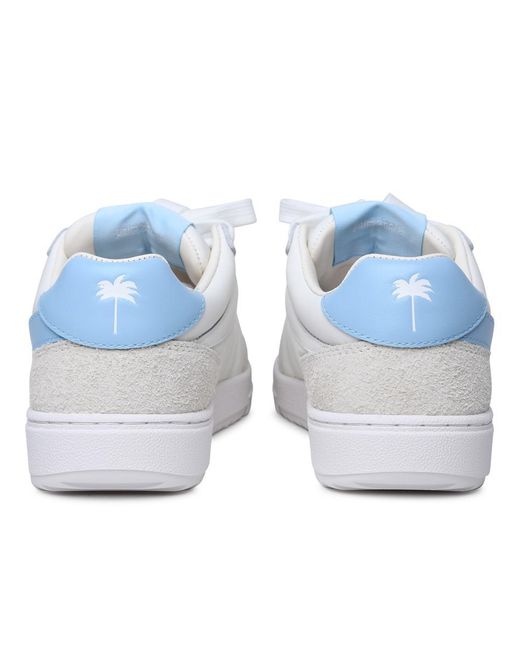 Palm Angels Blue Palm Beach University Leather Sneakers