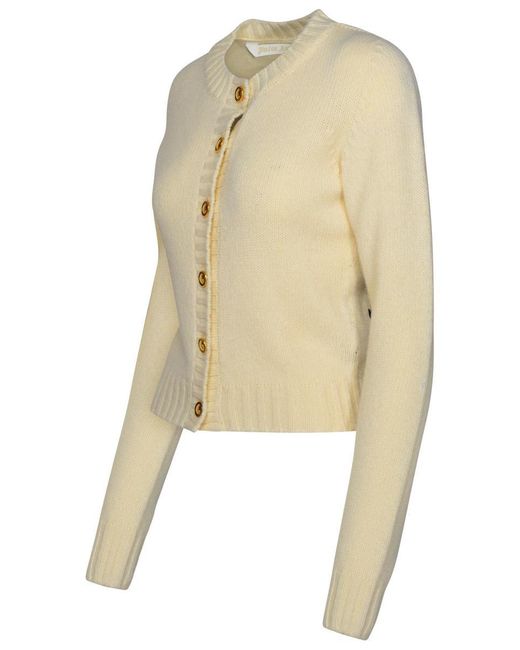 Palm Angels Natural Ivory Wool Blend Cardigan